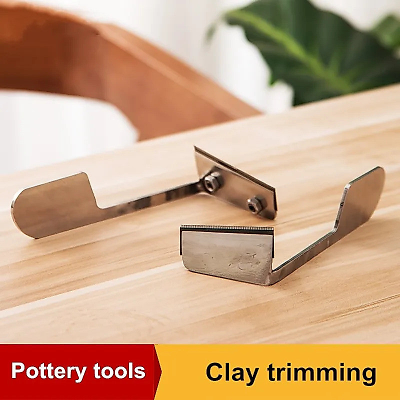 Pottery Tools Sculpture Scraper Clay Trim Sculpture Finishing Tool with Toothed Sculpture Knife Repl