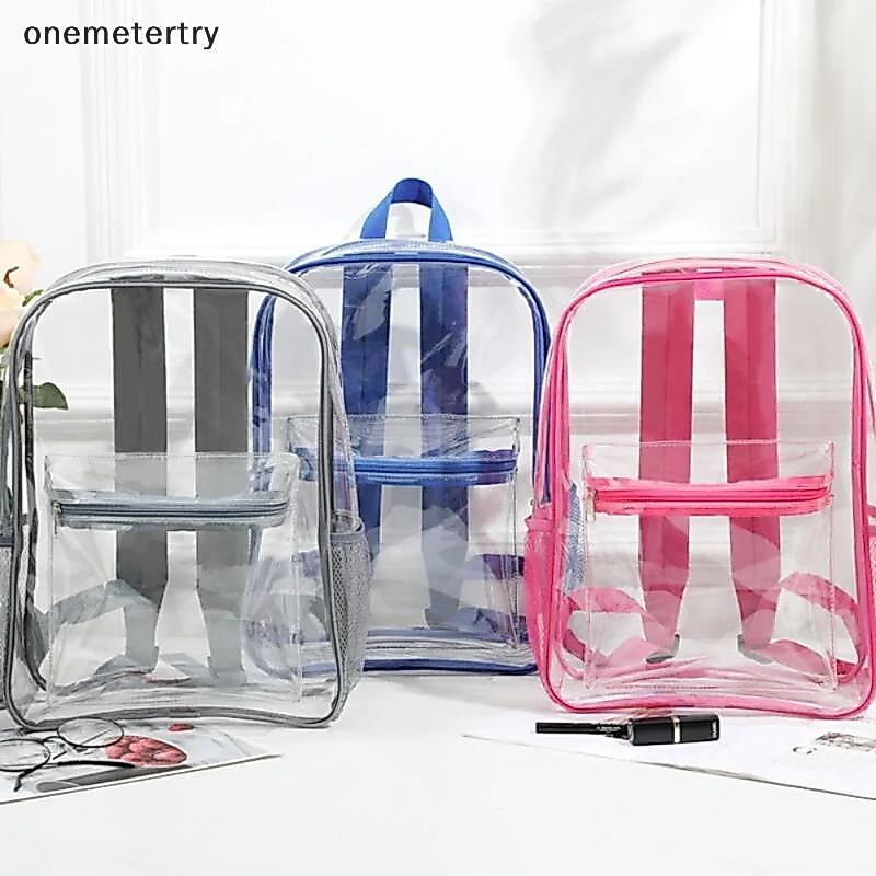 Onem PVC โปร่งใสที่มองเห็นได้ Bapa ฟิตเนสกีฬากลางแจ้ง Knapsa กระเป๋าเดินทางน้ําหนักเบาสําหรับนักเรียนและ Commuters การออกแบบที่ชัดเจน n