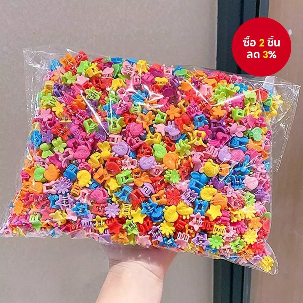 100ชิ้นมินิดอกไม้กรงเล็บผมที่มีสีสันอเนกประสงค์คลิปผมสําหรับผู้หญิงทุกวันจัดแต่งทรงผม สิ่งจําเป็น ลื่นชุดของขวัญ