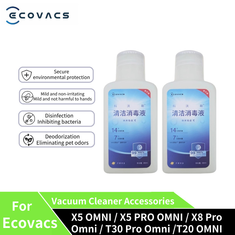 ECOVACS DEEBOT Robot Cleaner น้ํายาทําความสะอาดสําหรับ X5 OMNI / X5 PRO OMNI / X8 Pro T30 Pro T20 OM