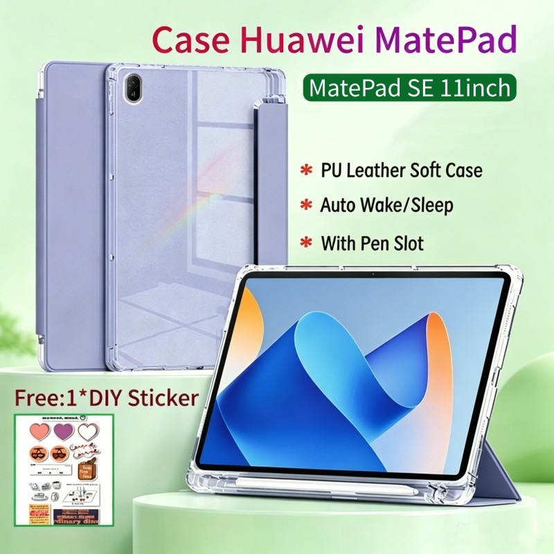 เคส Huawei MatePad 11 นิ้วพร้อมช่องเสียบปากกาเคสแม่เหล็ก HUAWEI MatePad SE 11 นิ้วพร้อมเคส MatePad S