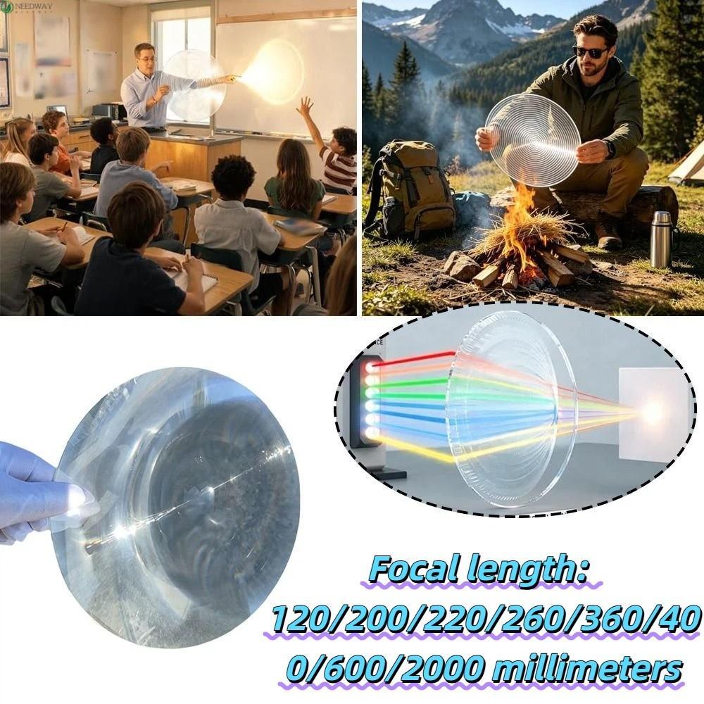 เลนส์ NEEDWAY Fresnel ขนาดใหญ่ PMMA พลาสติกหัวพลังงานแสงอาทิตย์, แว่นขยายพลังงานแสงอาทิตย์ขนาดใหญ่ C