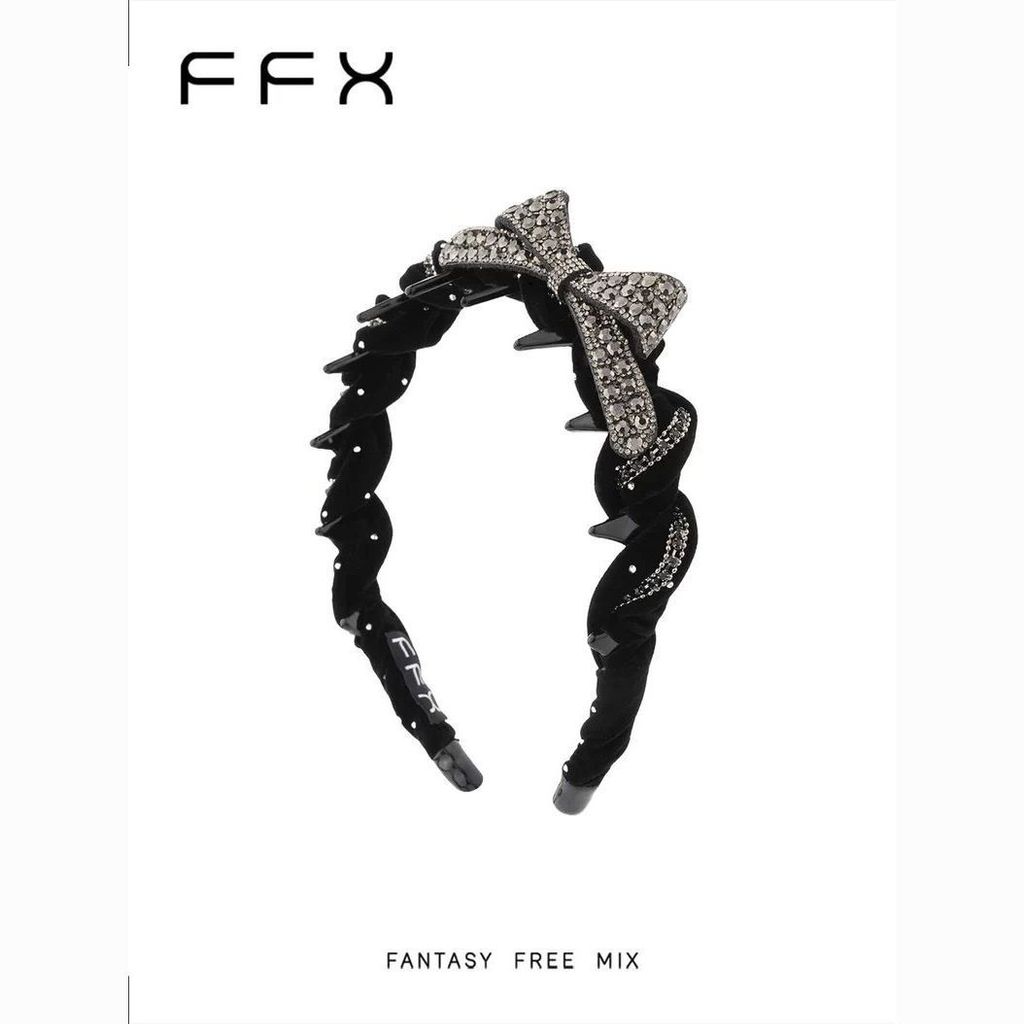 ✨ร้านแนะนํา✨FFX FFX ลอยผีเสื้อ Shadow โบว์สีดําแถบคาดศีรษะหญิง High Crane Top High-End ประณีต All-Ma