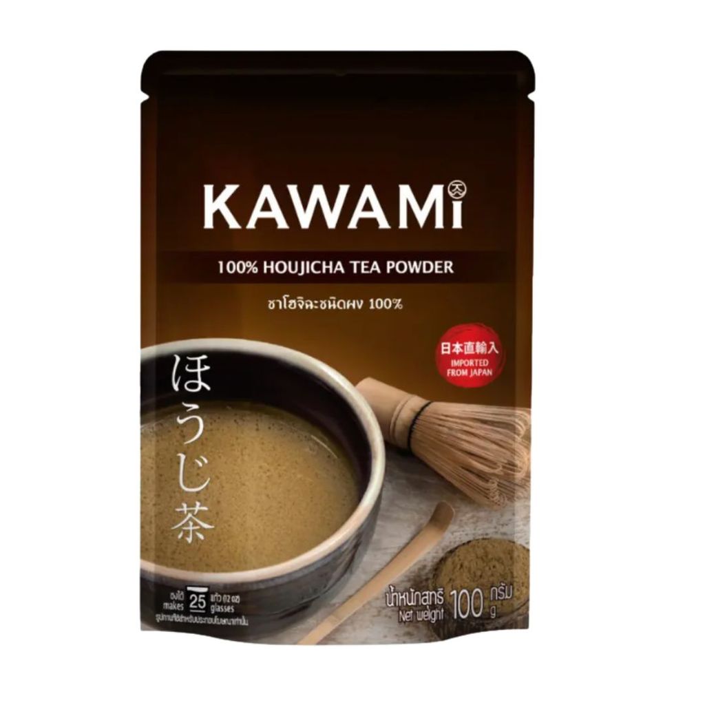 คาวามิ ชาโฮจิฉะชนิดผง100% Kawami 100% Hojicha Tea Powder 100g.