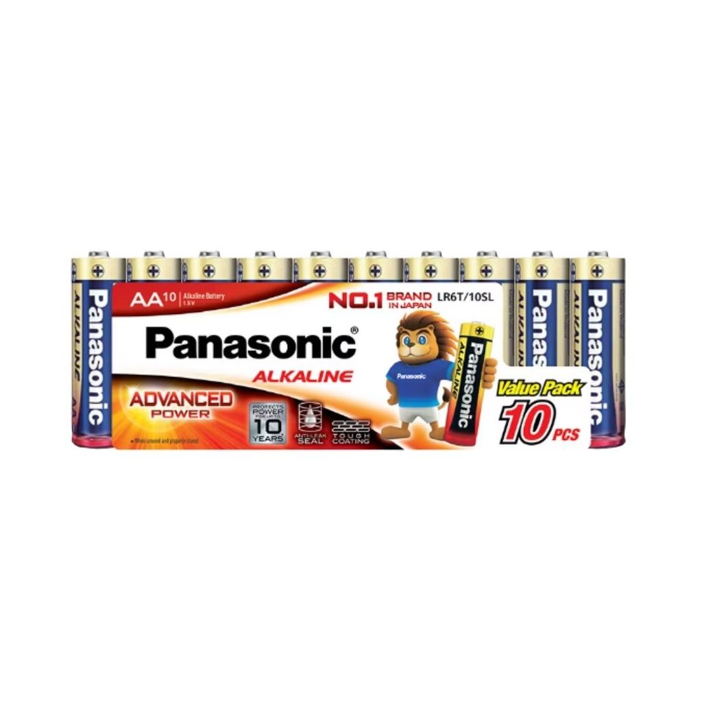 พานาโซนิค ถ่านอัลคาไลน์AA Panasonic Alkaline Battery AA 10Pcs.