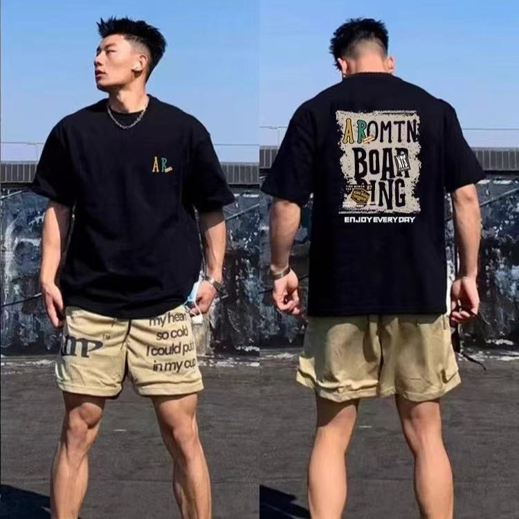 (ผ้าฝ้าย 100%)Luvoro oversize unisex เนื้อผ้านุ่มระบายแขนสั้น  T-shirt สีดำและสีขาว เสื้อยืดทูโทน เสื้อยืดแขนสั้น C1590