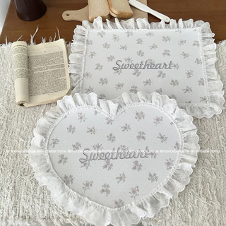 แผ่นรองจาน หนัง แผ่นรองจานลายดอกไม้หมี กันน้ำ&กันน้ำมัน สําหรับตกแต่งบ้าน พร้อมส่ง