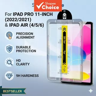 ฟิล์มกระจกนิรภัยกันรอยหน้าจอสําหรับ iPad ฟิล์มป้องกันความคมชัดสูง ปกปิดทั้งหน้าจอ กันฝุ่น สําหรับ iPad ขนาด 10.2 / 11 / 13 นิ้ว