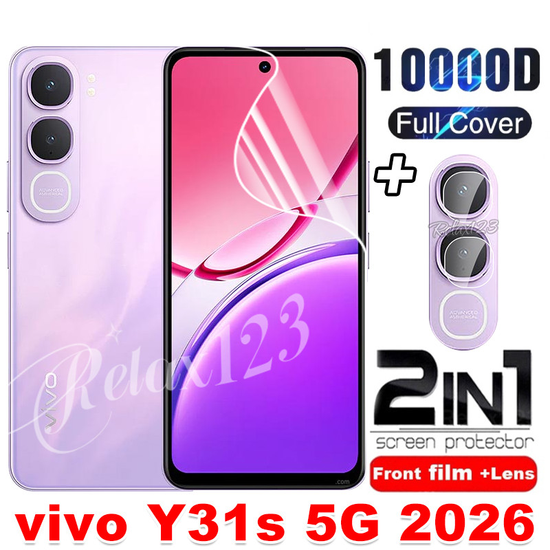 สําหรับVivo Y31s 5G 2IN1 ด้านหน้าHydrogelและเลนส์ฟิล์มสําหรับVivo Y31 Y31s VIVO Y 31 S VivoY31s 5G 4