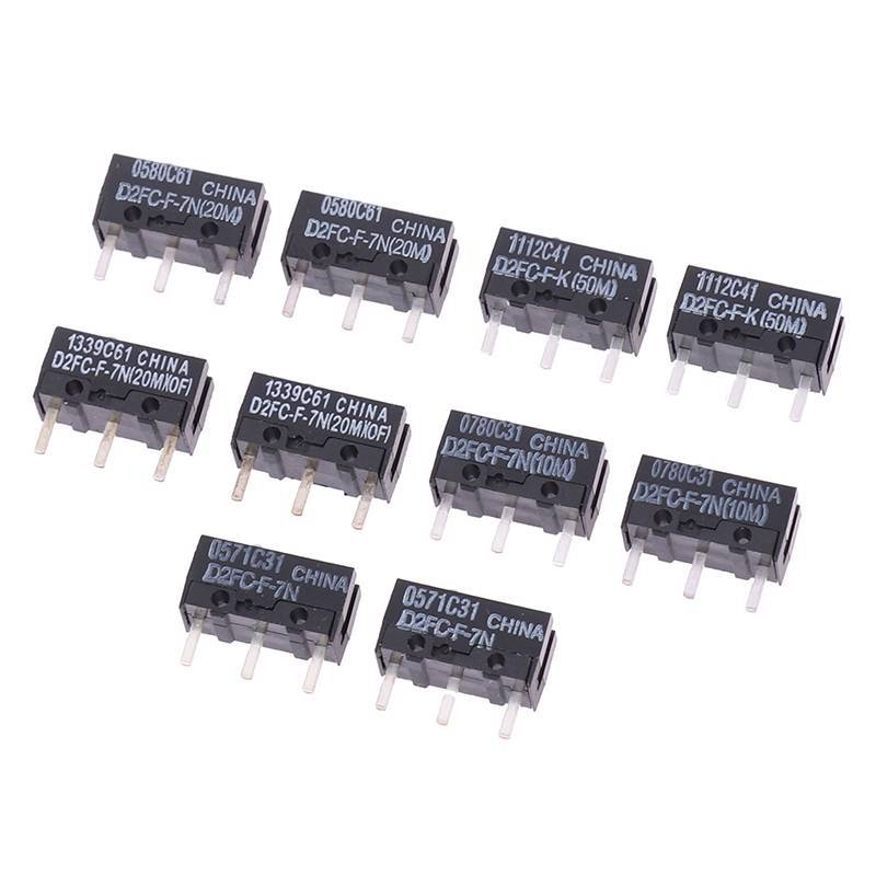 [Beautyoufeel] สวิตช์ไมโครเมาส์ 2 ชิ้น D2FC-F-7N 10M 20M ของ D2FC-F-K(50M) -RZ D2F-01 D2F-01F-L-3F