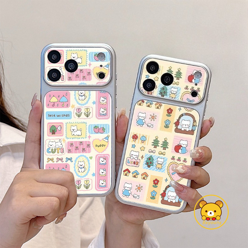การ์ตูน Kitty Catเคสโทรศัพท์สําหรับXiaomi 17T 17 Pro Max 15 15T 14 14T 13 13T 12 Ultra 12T 12S 12X Mi 11i 11X 11 Lite Pro 5G 4Gฝาครอบน่ารักสุนัขPUหนังคู่ปลอกนุ่ม
