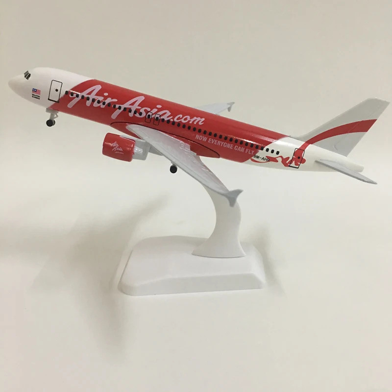 JASON TUTU 20 ซม.Air Asia Airbus A320 เครื่องบินรุ่นเครื่องบินโลหะ Diecast เครื่องบินรวบรวมของขวัญ