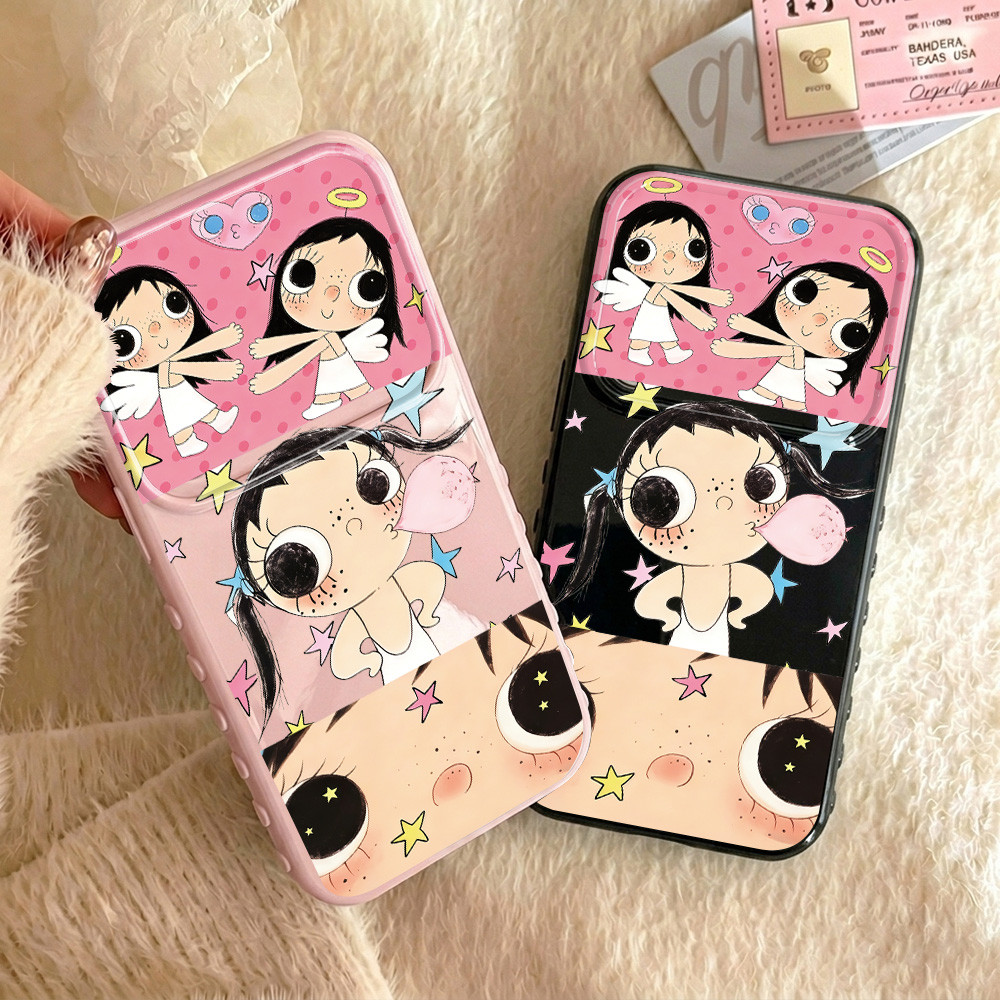 สาวน่ารัก Leather เคสมือถือ For Samsung A27 A57 A37 S26 A56 A17 A07 A06 A16 A15 A26 A34 A35 A36 A53 A54 A55 เคส