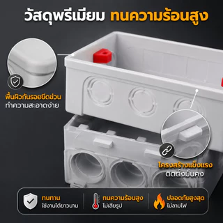 ปลั๊กไฟแบบมีสวิตช์ 146 ช่อง ผลิตจากวัสดุ PC มีปลั๊กแบบห้ารูสองด้าน พร้อมสวิตช์ อินเทอร์เฟซ USB และ Type-C ผลิตจากวัสดุ