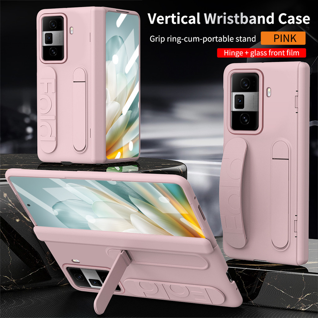 เคสโทรศัพท์สําหรับ Honor Magic V6 V5 V3 Vs3 Grip แหวนแบบบูรณาการขาตั้งเลนส์และบานพับป้องกัน AF กันกร