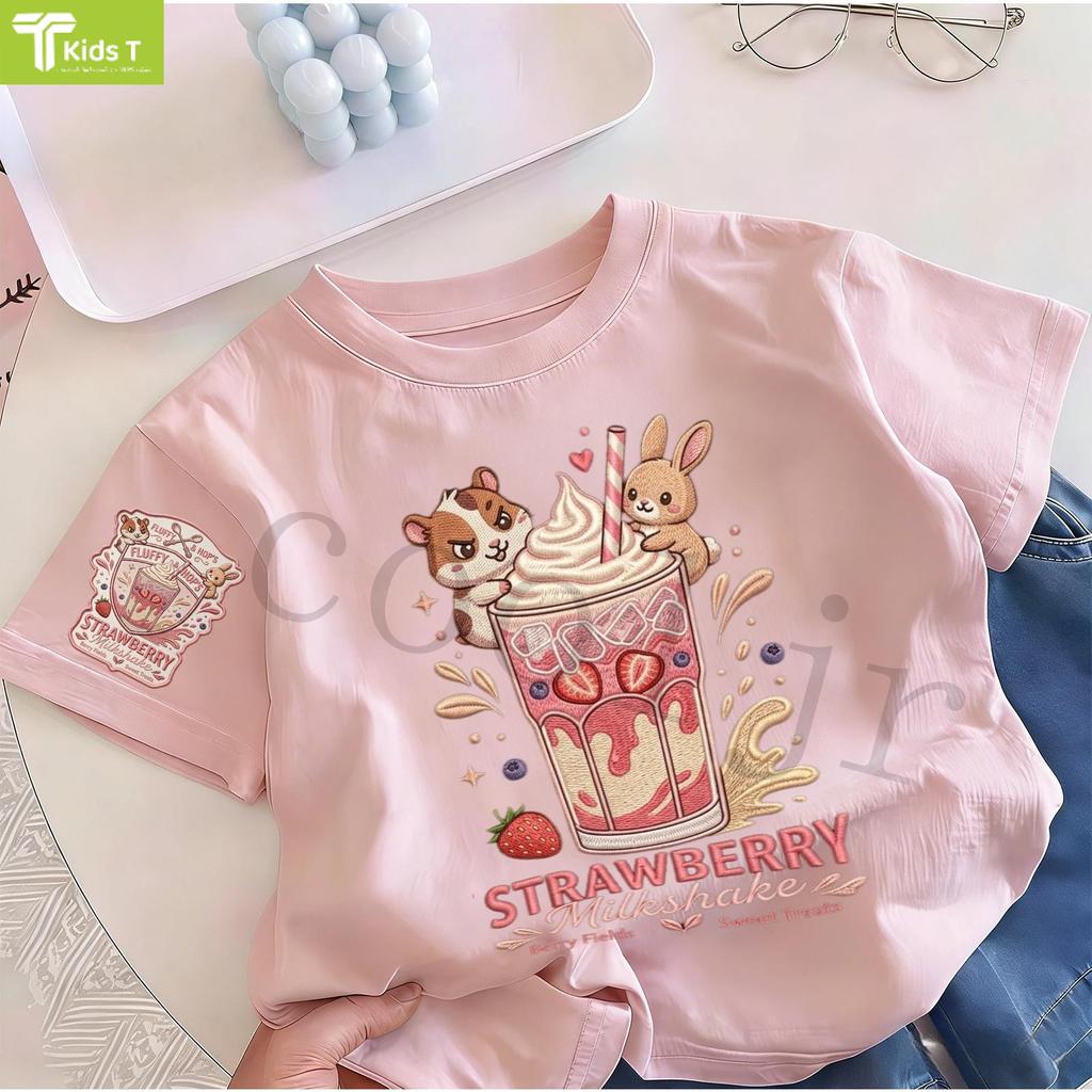COD (Ho Chi Minh)Kids T Mall เสื้อยืดแขนสั้นพิมพ์ลายการ์ตูนเสื้อหลวมและน่าประทับใจ แฟชั่นสําหรับเด็ก