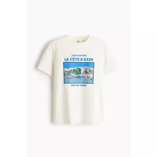 H&M(เอชแอนด์เอ็ม) เสื้อยืดผ้าฝ้ายพิมพ์ลาย ผู้หญิง 1344307_1
