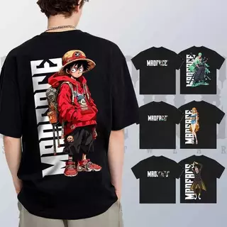 (ผ้าฝ้าย100%) Luvoro 2026 Cotton ย้อนยุค oversize T-shirt เนื้อผ้านุ่มระบายอากาศดี สีดำและสีขาว เสื้อยืดแขนสั้น C1755
