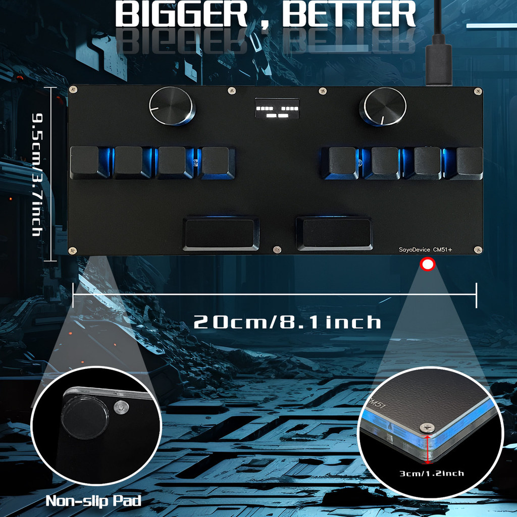 SayoDevice CM51+ Rapid Triggerxing Shaft เกมคอนโซล盘自慰器 รูปที่ 5