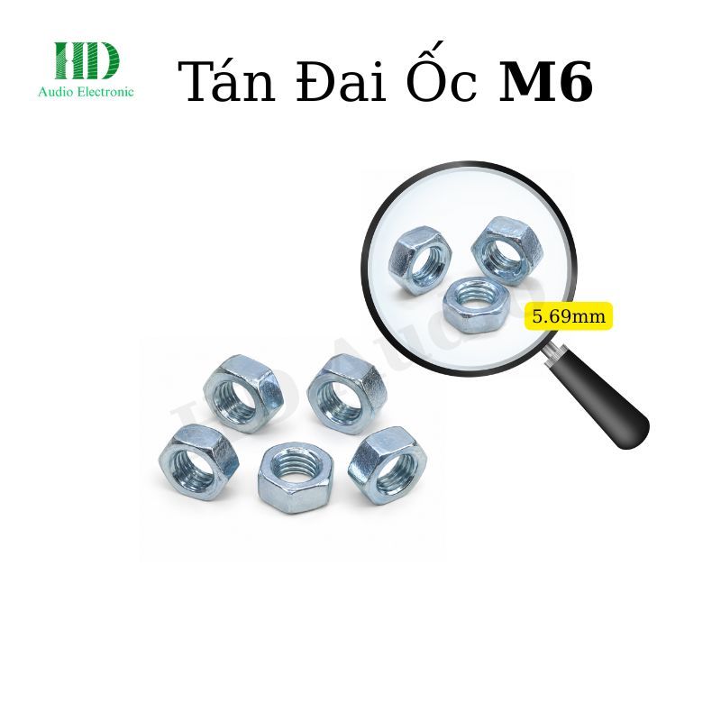 M6 Nut หลังคาแบน Ecu Canopy สําหรับ M6 Bolt สําหรับประกอบเครื่องกลอิเล็กทรอนิกส์ - เสียง LinhKien HD