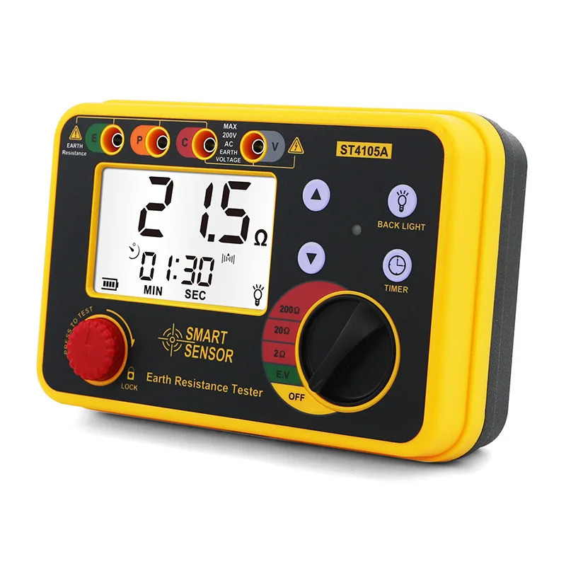 JIUya Earth Resistance Tester เครื่องวัดความต้านทานสายดินแบบดิจิตอล ST4105A