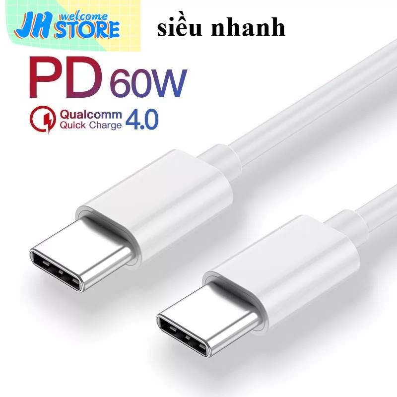 USB Fast สายชาร์จประเภท C PD QC 4.0 สําหรับ Samsung Galaxy S10 S9 Xiaomi Redmi 60W
