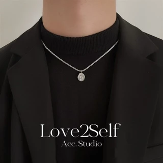 Love2selfX199 สร้อยคอจี้โลหะเหลวอินเทรนด์ Unisex สแตนเลส Anti Tarnish กันน้ํา Cool ทุกวันสวมใส่อุปกรณ์เสริม