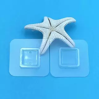 Dailt 1 ชิ้น Wall Self กาว Hook โปร่งใสชั้นวางลวด Wall Mount Stier ด้าน Fixing Patch สําหรับห้องครัวห้องน้ํา Gadget (TH)