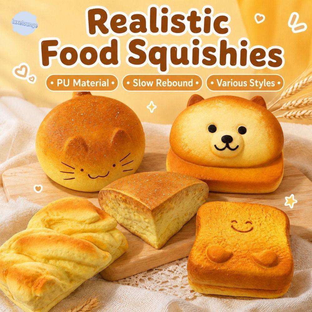 LUXELUNGE Sensory Fidget Bread Slow Rising ของขวัญวันเกิดเด็ก สกุชชี่สโลว์