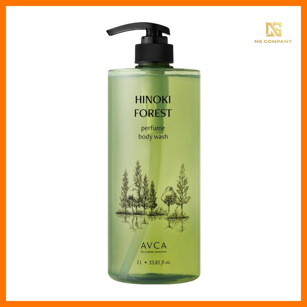 AVCA Hinoki Forest Perfume Body Wash 1L 1 ชิ้น กลิ่นป่า