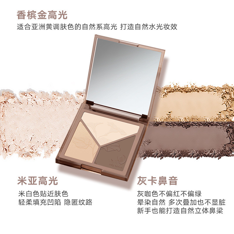 Laiqian Factory การฝึกอบรมสามสี Contouring Palette Cover Spots Oem การประมวลผลแต่งหน้าคอนซีลเลอร์ Pa