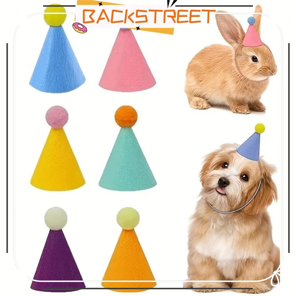 BACKSTAGECone Hats, หมวก Mini Party สีสันสดใสน้ําหนักเบา, 6 ชิ้น Set Party Hats Year Celebration