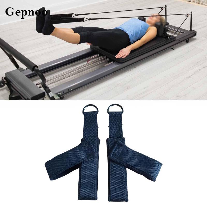 Gepnoo 2x Pilates Double Loop Straps สําหรับ Reformer Pilates สายรัดยิมผู้หญิงผู้ชาย Home