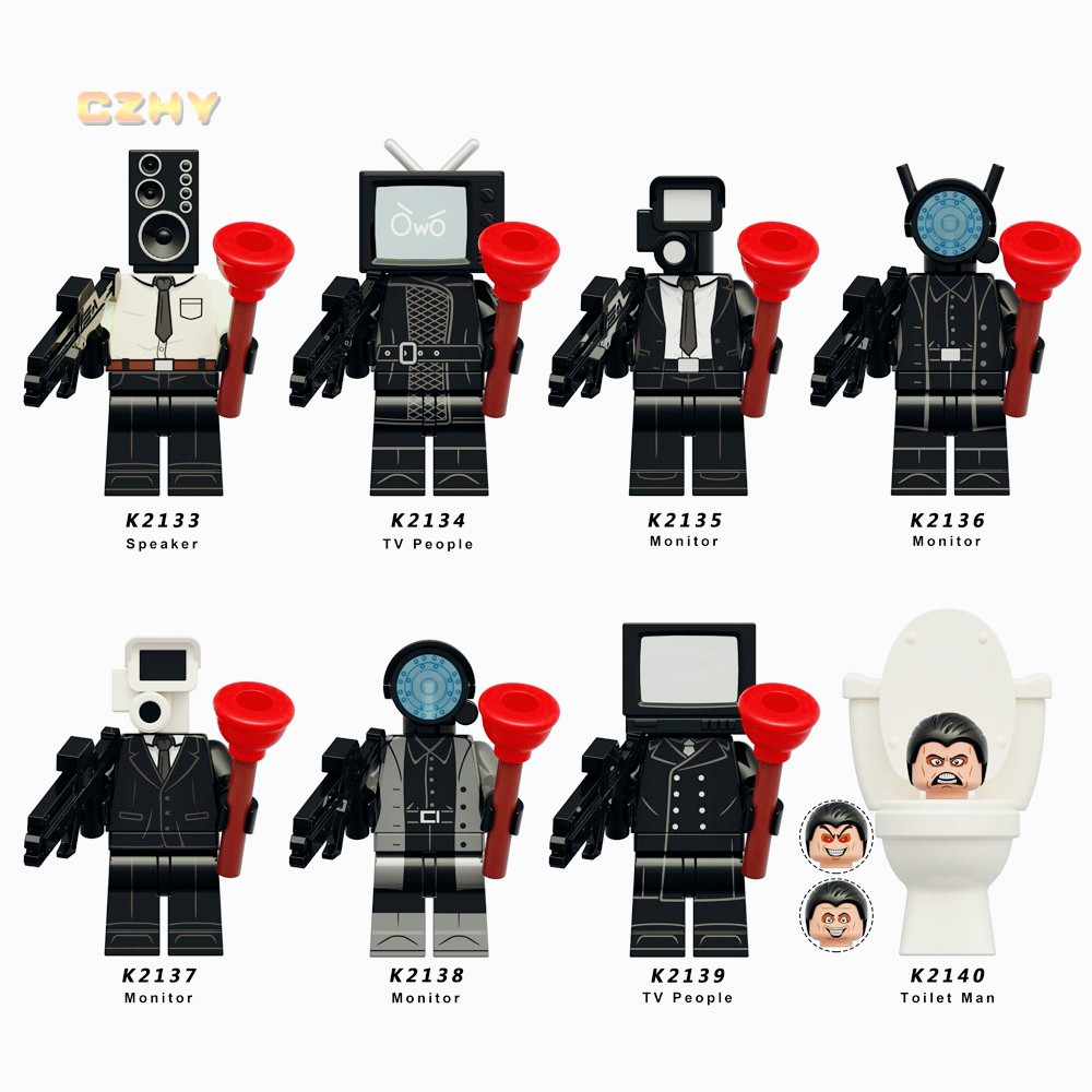 Skibidi ห้องน้ําอาคารบล็อกตัวเลข Cameraman Speakerman TV Monitor Man ของเล่นเด็ก KDL818