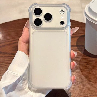 หรูหรา Matte โปร่งแสงถุงลมนิรภัยเคสโทรศัพท์สําหรับ iPhone 17 16 15 14 Plus 12 13 Pro Max 17Pro Air กันชนกันกระแทกฝาครอบ