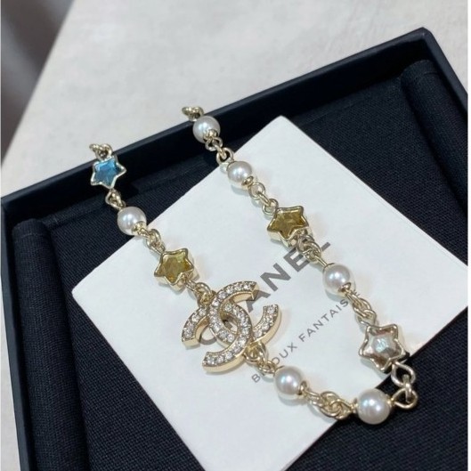 CHANEL Chanel [สร้อยคอคู่ c Star Color Diamond]--CC
