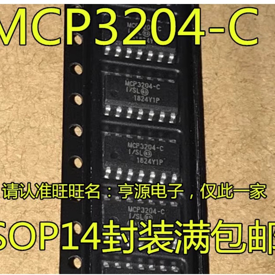 1 ชิ้น MCP3204 MCP3204-CI/SL MCP3204-BI/SL SOP-14