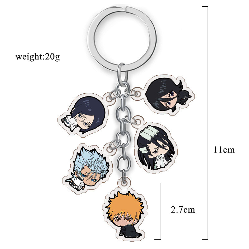 อะนิเมะ BLEACH Kurosaki Ichigo พวงกุญแจอะคริลิค Urahara Kisuke พวงกุญแจการ์ตูน
