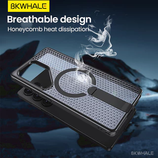 SAMSUNG BKWHALE Cooling เคสโทรศัพท์แม่เหล็กสําหรับSamsung S26 S25 S24 S23 Ultra Plus + FE S25FE S24FE A57 A56 A55 A37 A36 A35 A27 A26 A25 A17 A16 A15 A07 ป้องกันฤดูใบไม้ร่วงปกหลัง