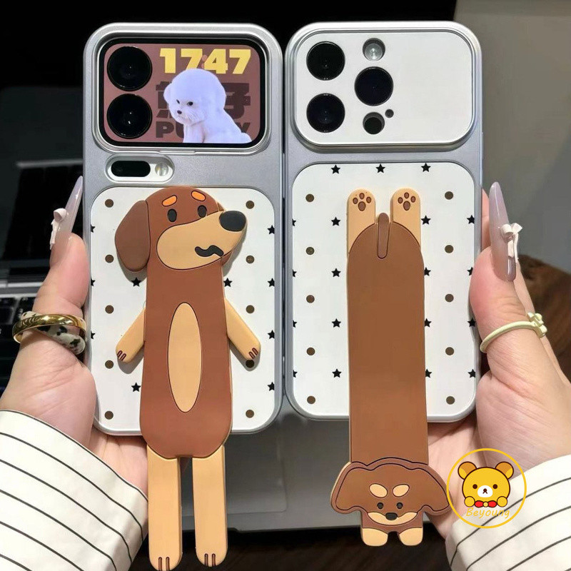 ที่วางสุนัขน่ารักเคสโทรศัพท์สําหรับ Honor 600 500 400 300 Ultra 200 100 90 สมาร์ท 80 GT SE 70 60 Magic 8 7 6 Pro 5 4 Lite 5G 4G ฝาครอบการ์ตูนดาว PU หนังปลอกนุ่ม