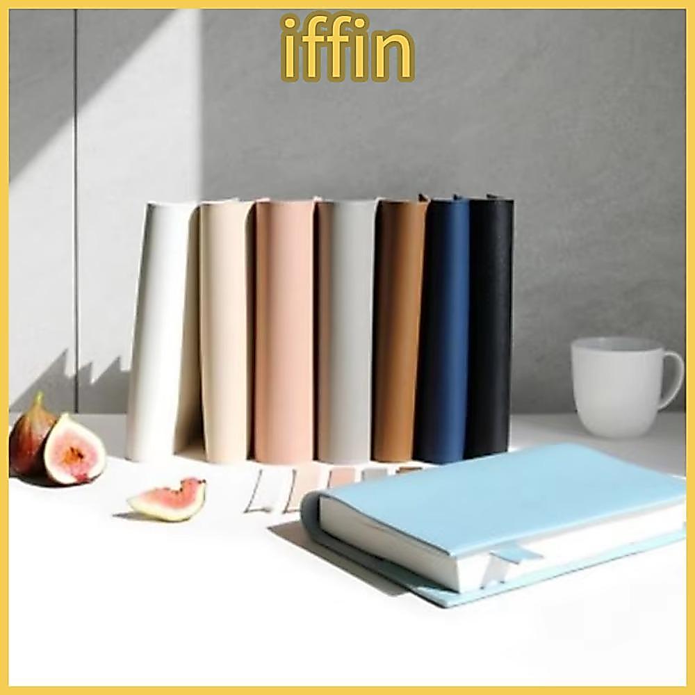 IFFIN ปกหนัง Pu สีทึบ สําหรับโน๊ตบุ๊ค ฝาครอบป้องกันโฮมออฟฟิศ พร้อมที่คั่นหนังสือ