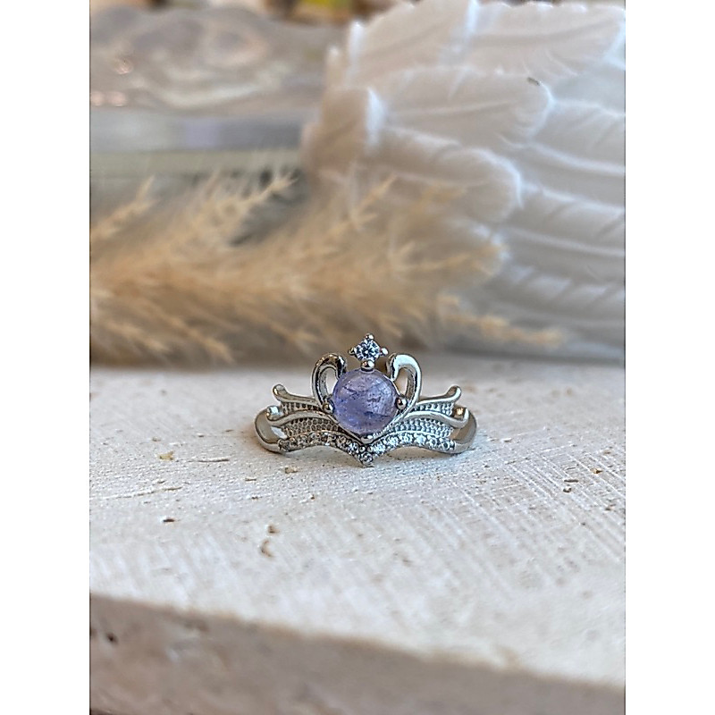 แหวนกลาง (S925 เงิน) แหวนแทนซาไนท์ (S925 Silver)