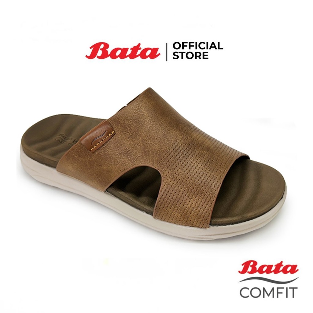 Bata บาจา  รองเท้าแตะเพื่อสุขภาพแบบสวม รองรับน้ำหนักเท้าได้ดี สำหรับผู้ชาย สีน้ำตาล 8614291 สีดำ 8616291