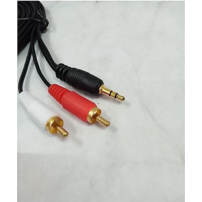 สาย RCA/สายสัญญาณเสียง To 2Rca Gold Plated 10 เมตร/ 2in1 Aux Audio Jack Cable - RCA 10 เมตร / 2 in 1