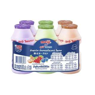 เมจิ ไพเก้นนมเปรี้ยวคละรส Meiji Paigen Drinking Yoghurt Mixed 80ml. Pack6
