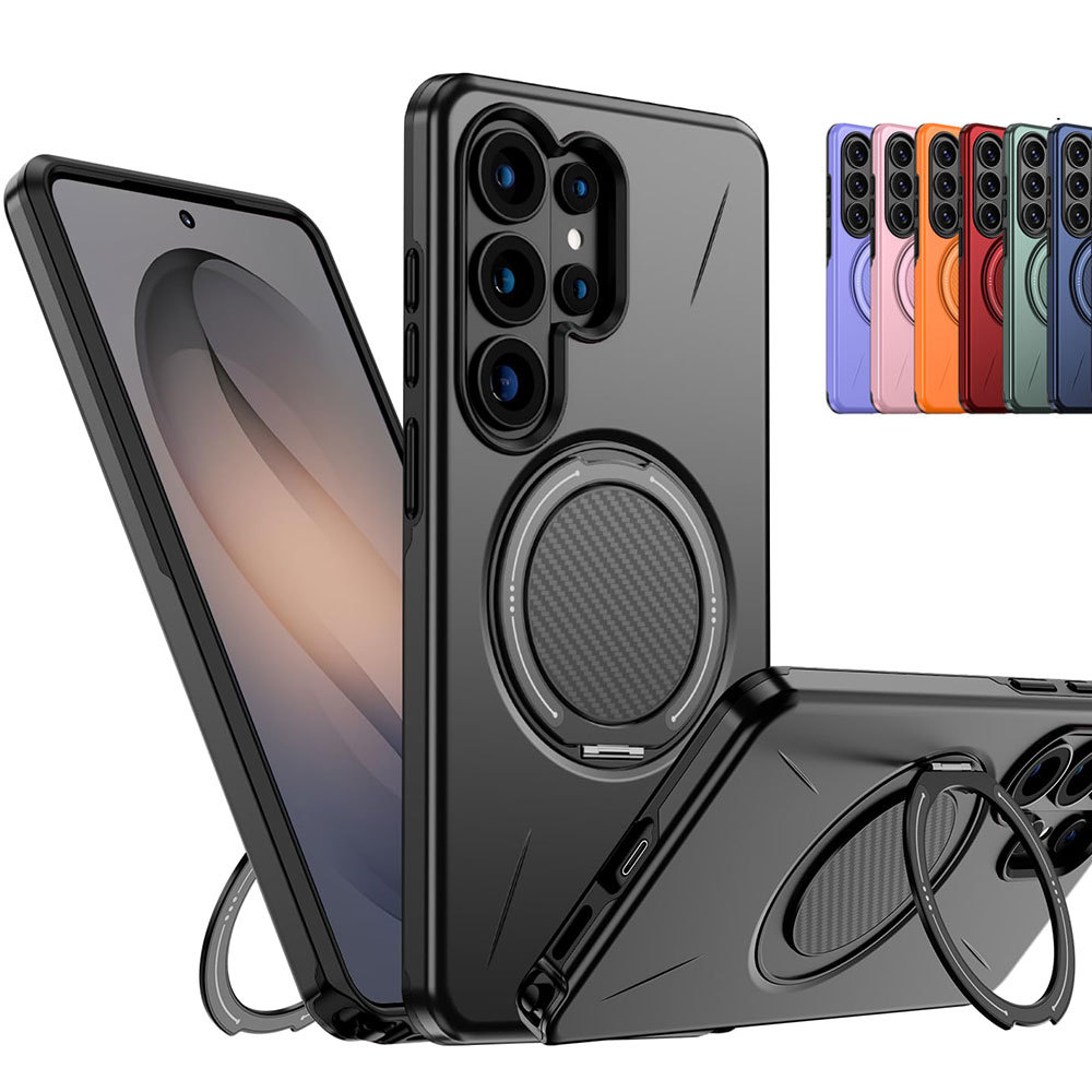 แม่เหล็ก360° Rotatable แหวนโลหะขาตั้งกันกระแทกสําหรับ Samsung S26 Ultra,S26+,S25Ultra,S25Edge,S25Fe,