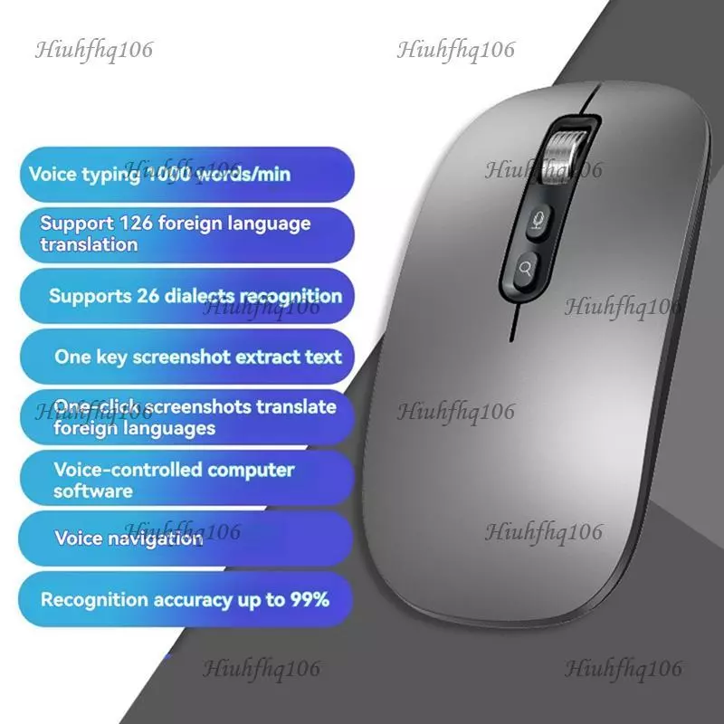 Hiuhfhq106AI สมาร์ทเมาส์ไร้สาย บลูทูธ 2.4G พิมพ์ด้วยเสียง thumbnail 4