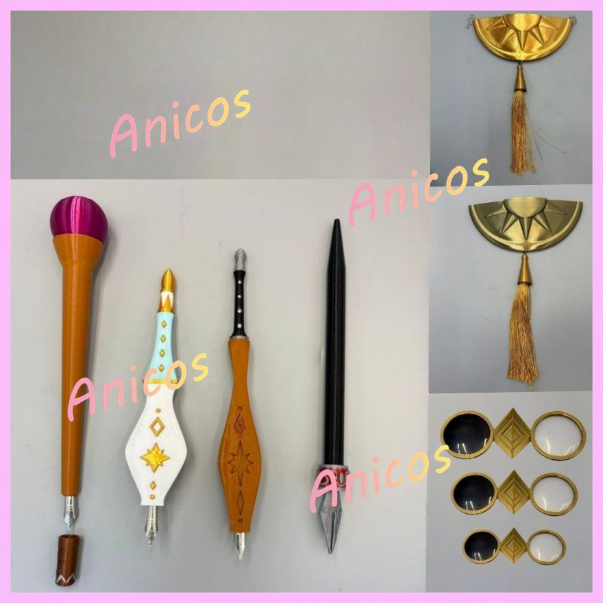 Atelier of Witch หมวกคอสเพลย์ครบชุด Props Qifrey Rounded Cane Coco ปากกาโค้งมนอะนิเมะเครื่องแต่งกายอุปกรณ์เสริมคอลเลกชัน