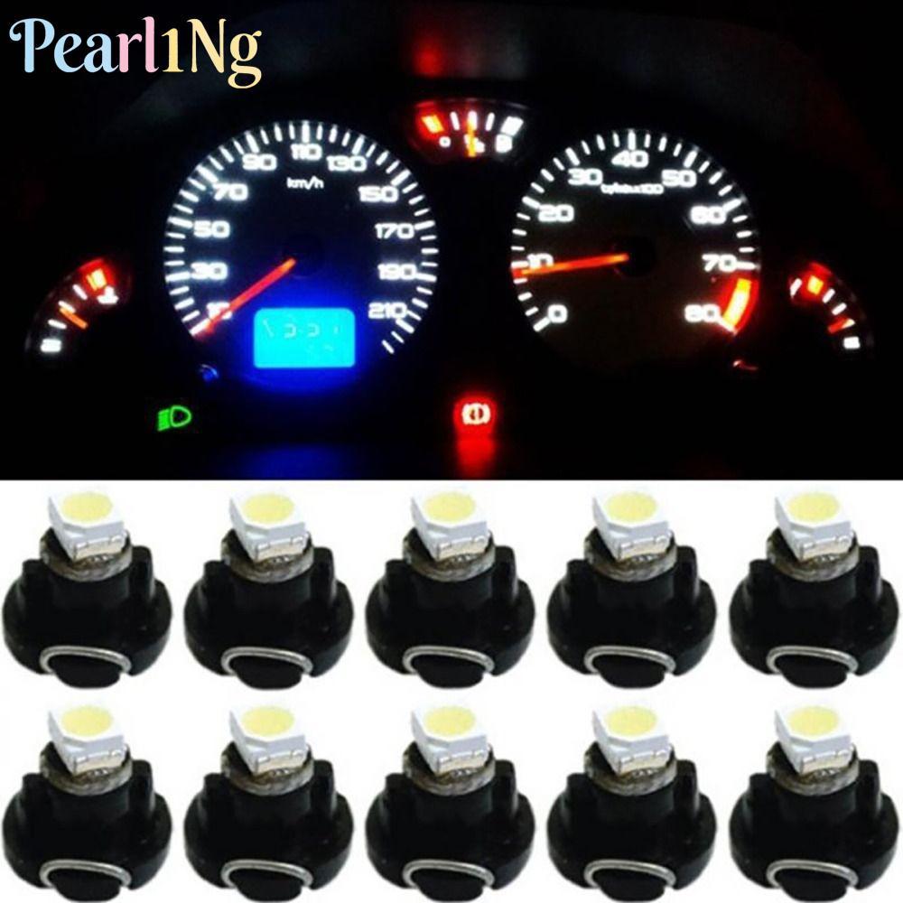 PEARLTH โคมไฟ LED รถยนต์, ไฟหลอด LED T3 12V, W3W 1210 1SMD โคมไฟแผงเครื่องมือ