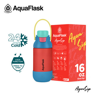 【HOT SALE!】AquaFlask AquaSip Stainless Steel Water Bottle (16oz) Glow Pop